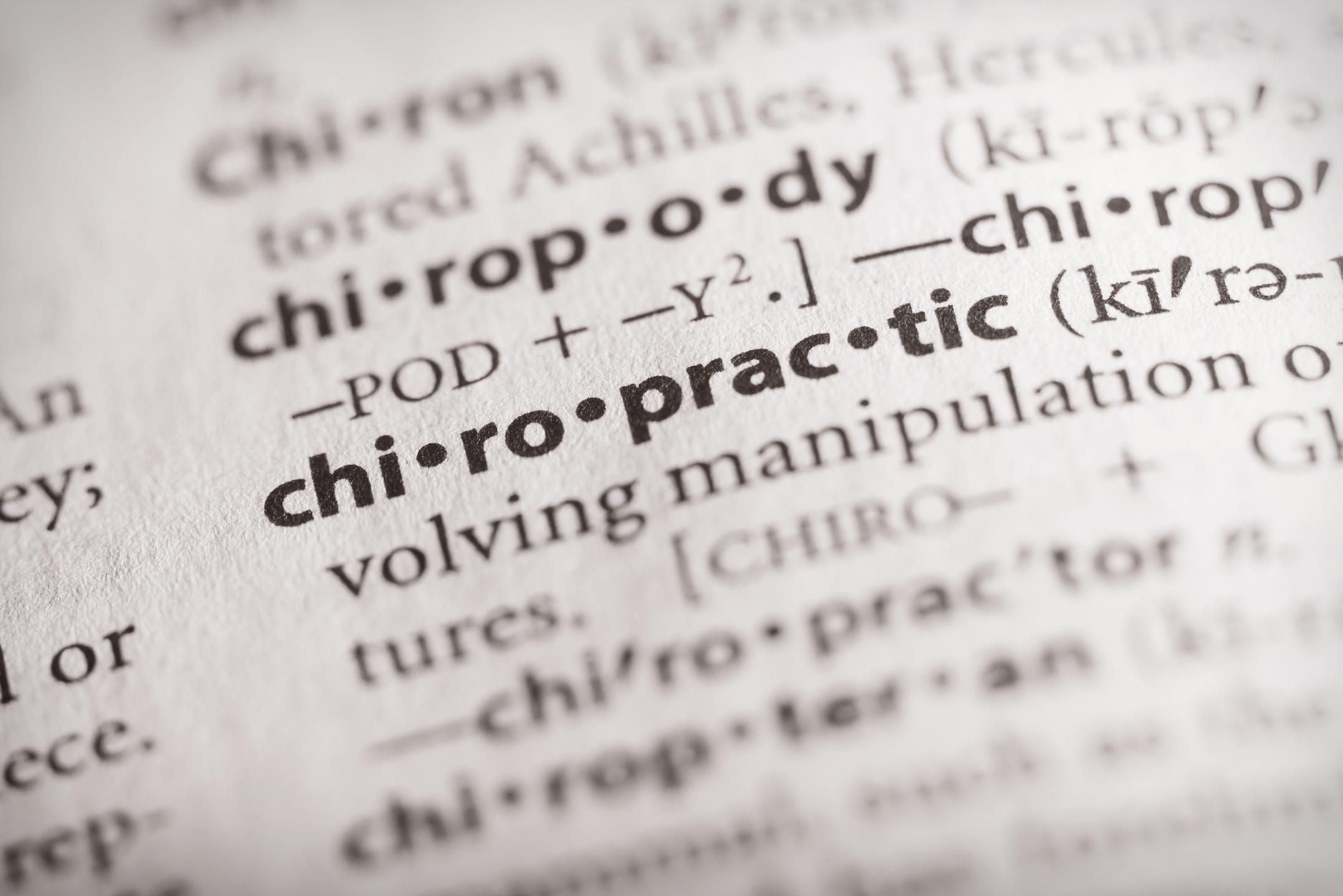 Chiropractic Word in the Dictionary